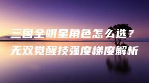 三国全明星角色怎么选？无双觉醒技强度梯度解析 | ae插件合集