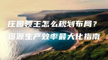 庄园领主怎么规划布局？资源生产效率最大化指南 | ae插件合集