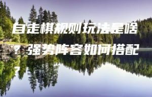 自走棋规则玩法是啥？强势阵容如何搭配？ | ae插件合集