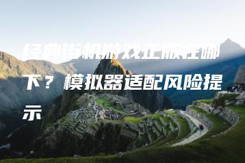 经典街机游戏正版在哪下？模拟器适配风险提示 | ae插件合集