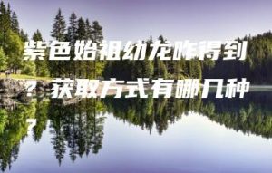 紫色始祖幼龙咋得到？获取方式有哪几种？ | ae插件合集