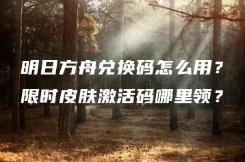 明日方舟兑换码怎么用？限时皮肤激活码哪里领？ | ae插件合集